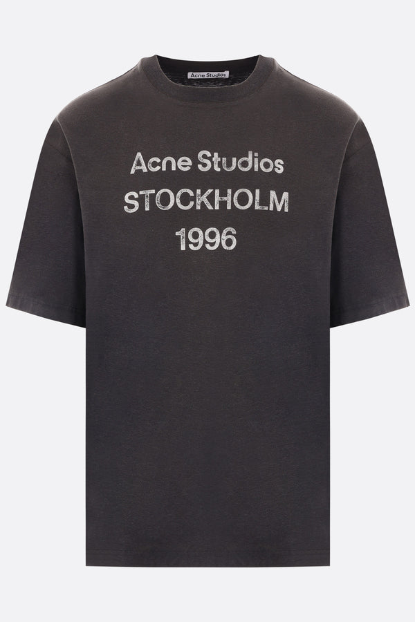 t-shirt in cotone e canapa stampa Acne Studios 1996