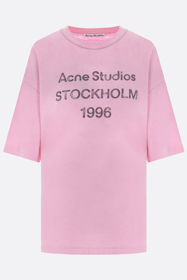 Acne Studios 1996 print cotton and hemp t-shirt