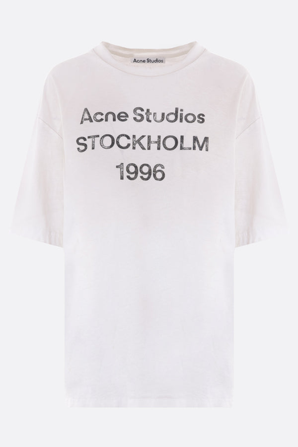 Acne Studios 1996 print cotton and hemp t-shirt