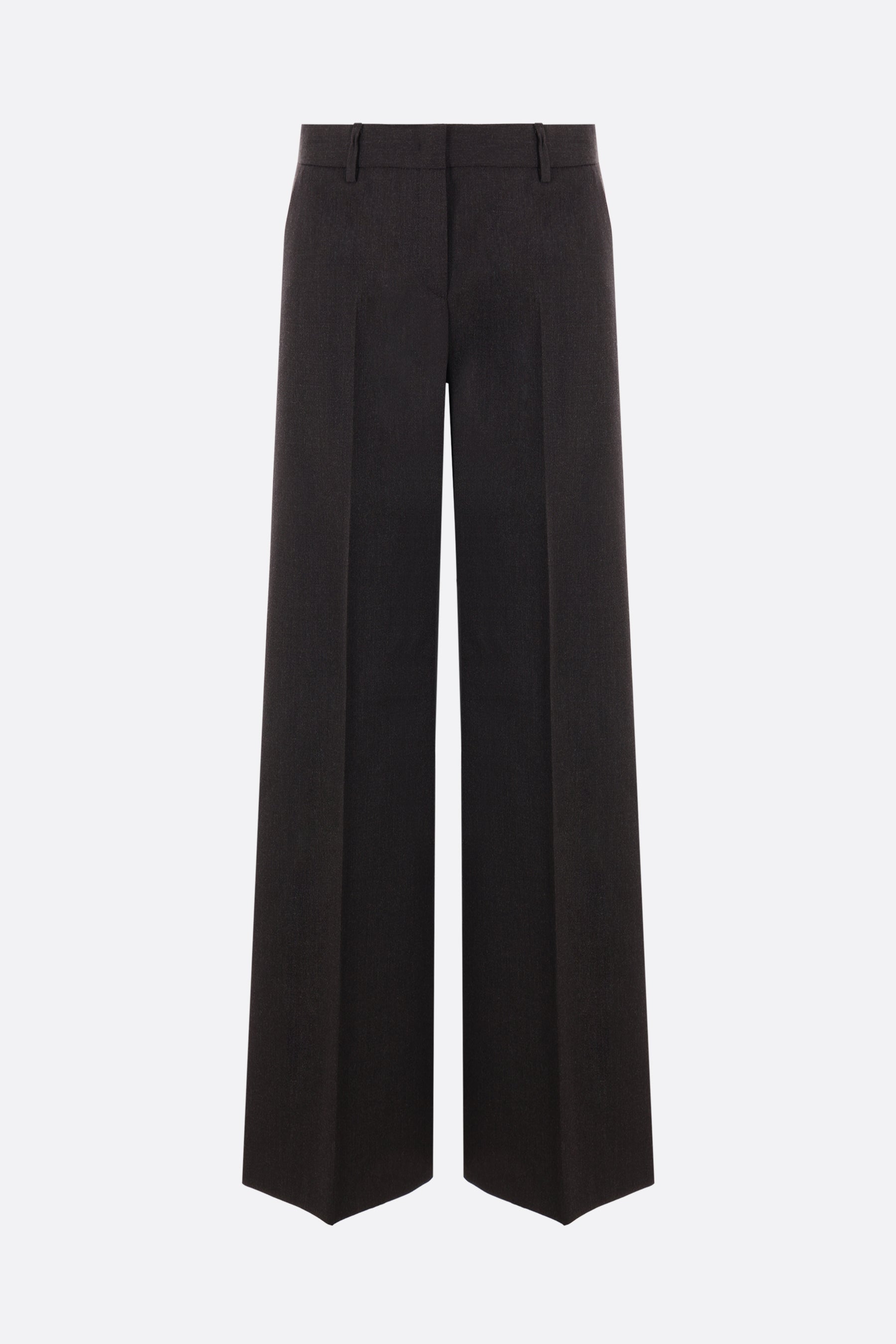 wide-leg stretch wool trousers