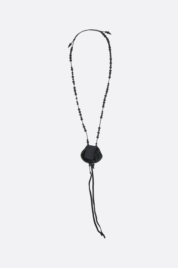 Noora cord and onyx necklace