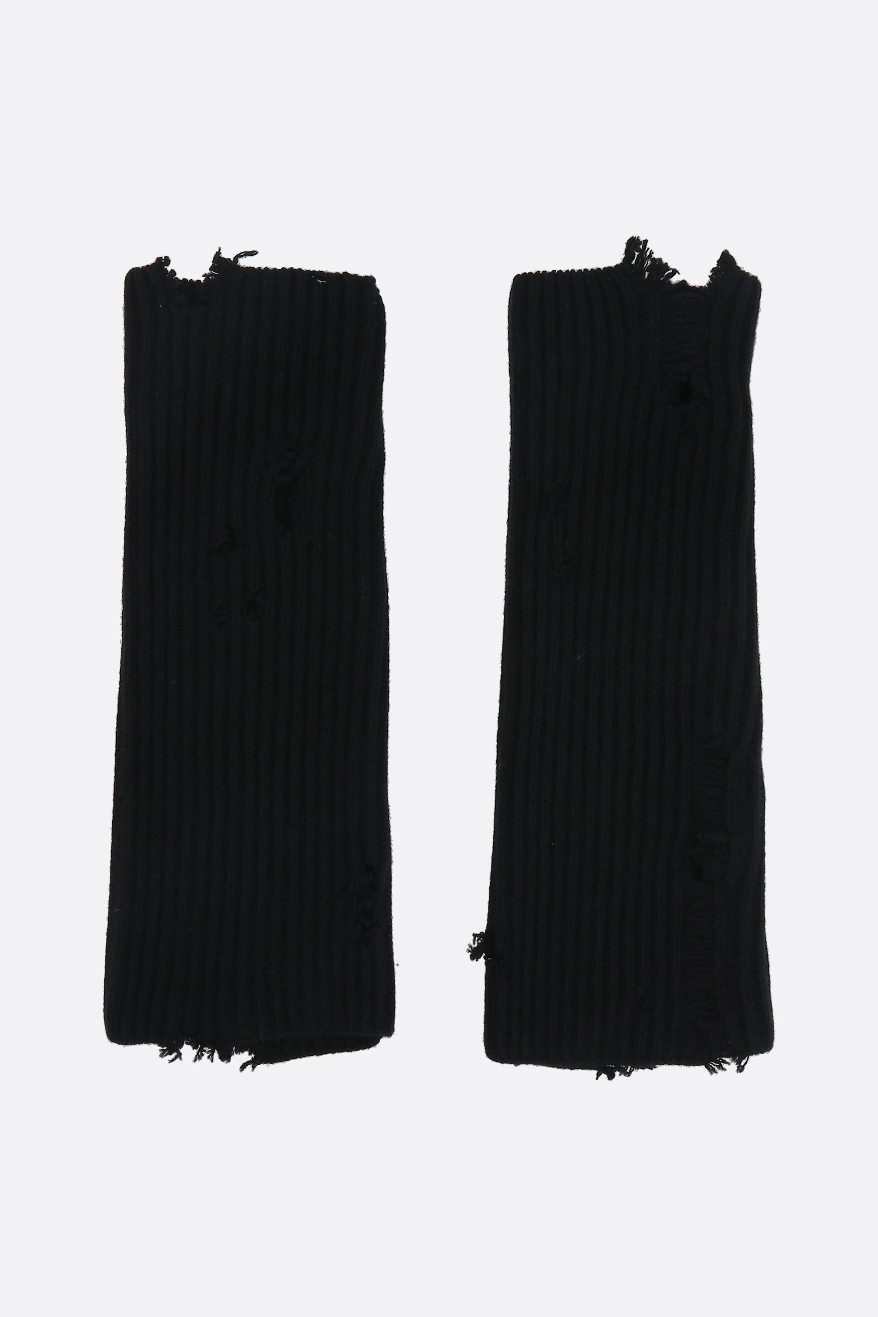 Selin leg warmers in distressed-effect wool