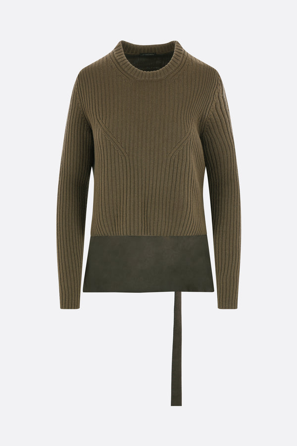 pullover Bjork in lana a coste e twill