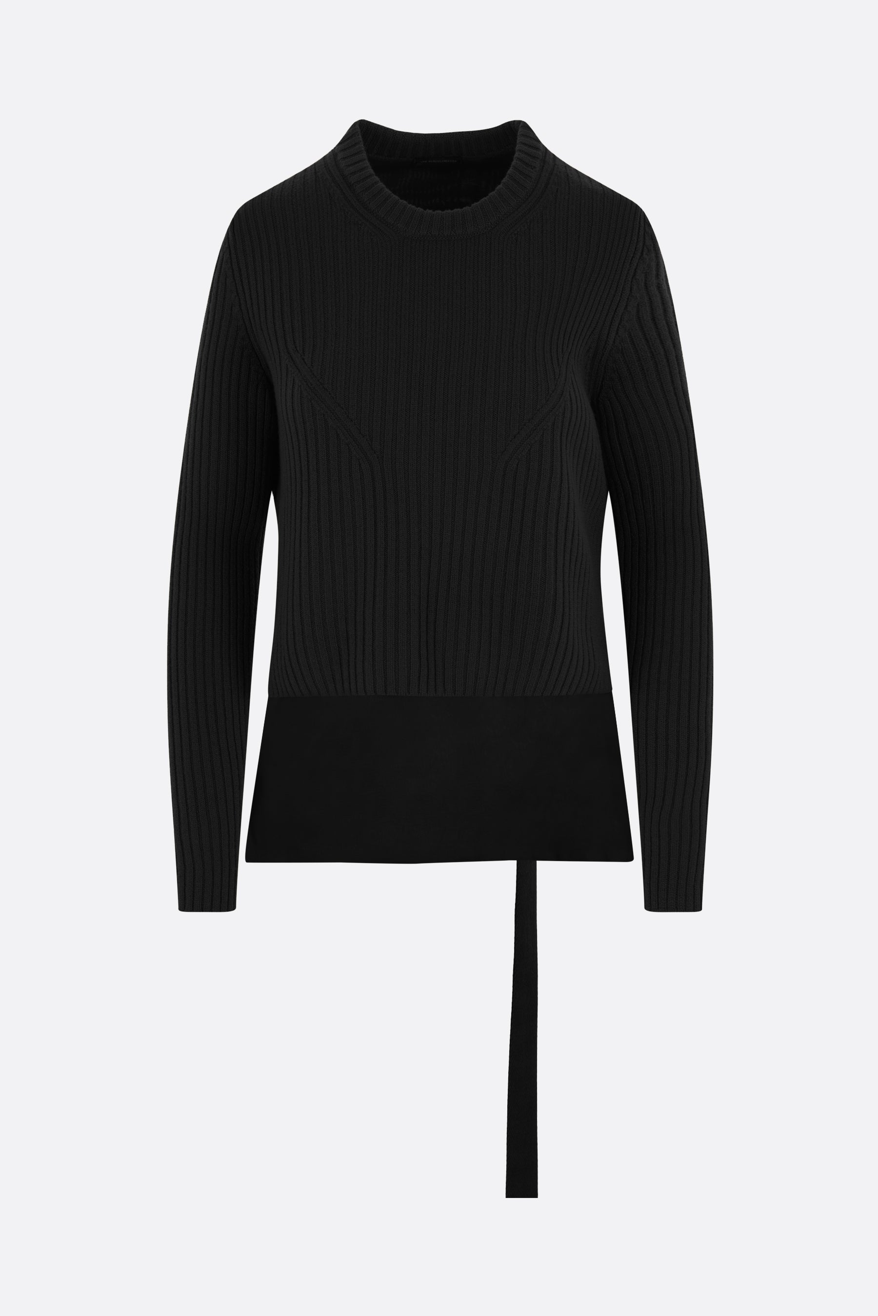 Bjork ribbed wool and twill sweater