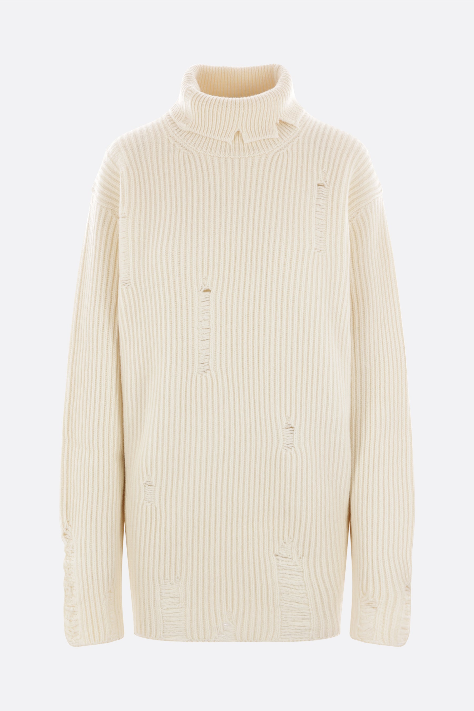 Tone ribbed wool oversize sweater