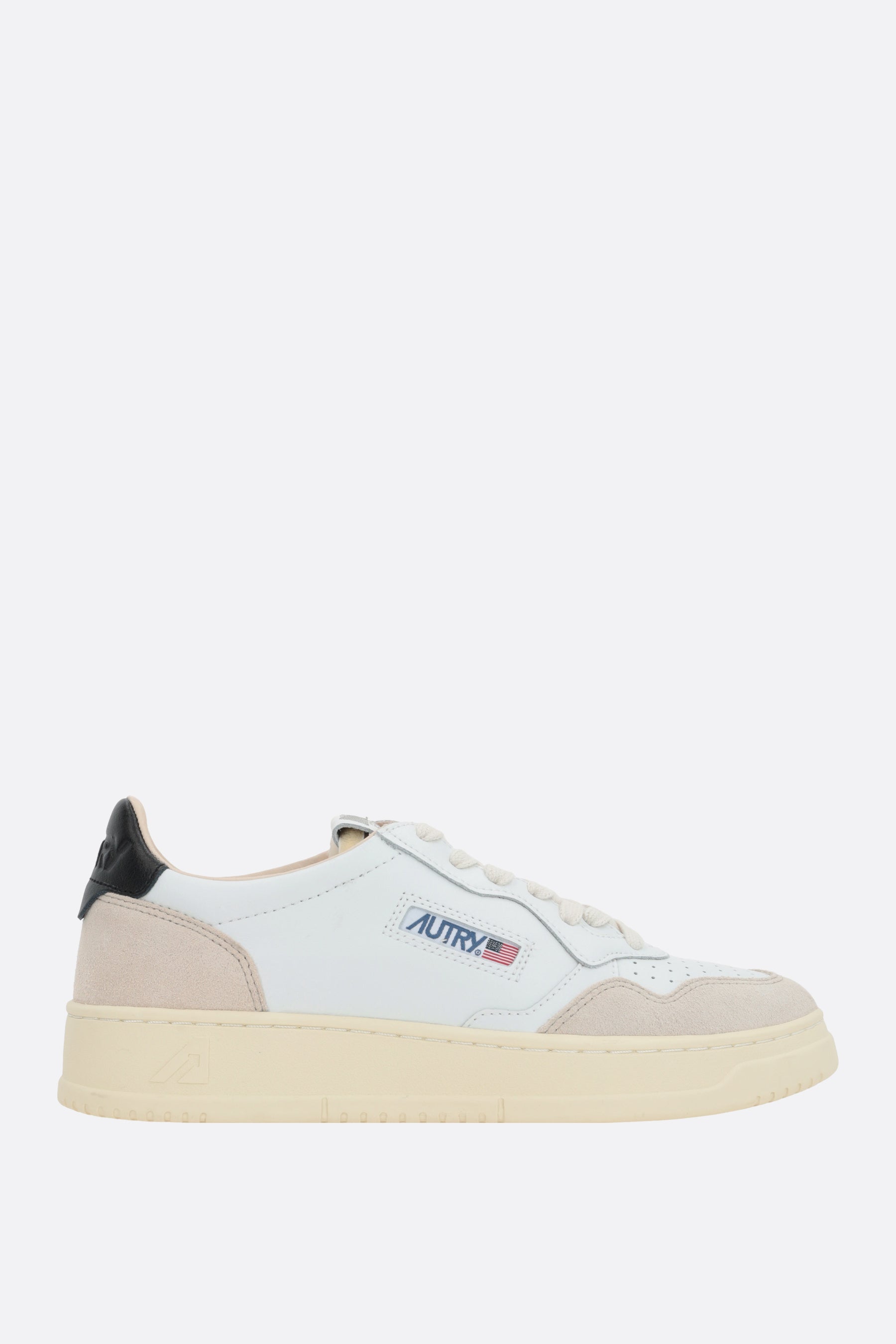 Autry Medalist smooth leather and suede sneakers