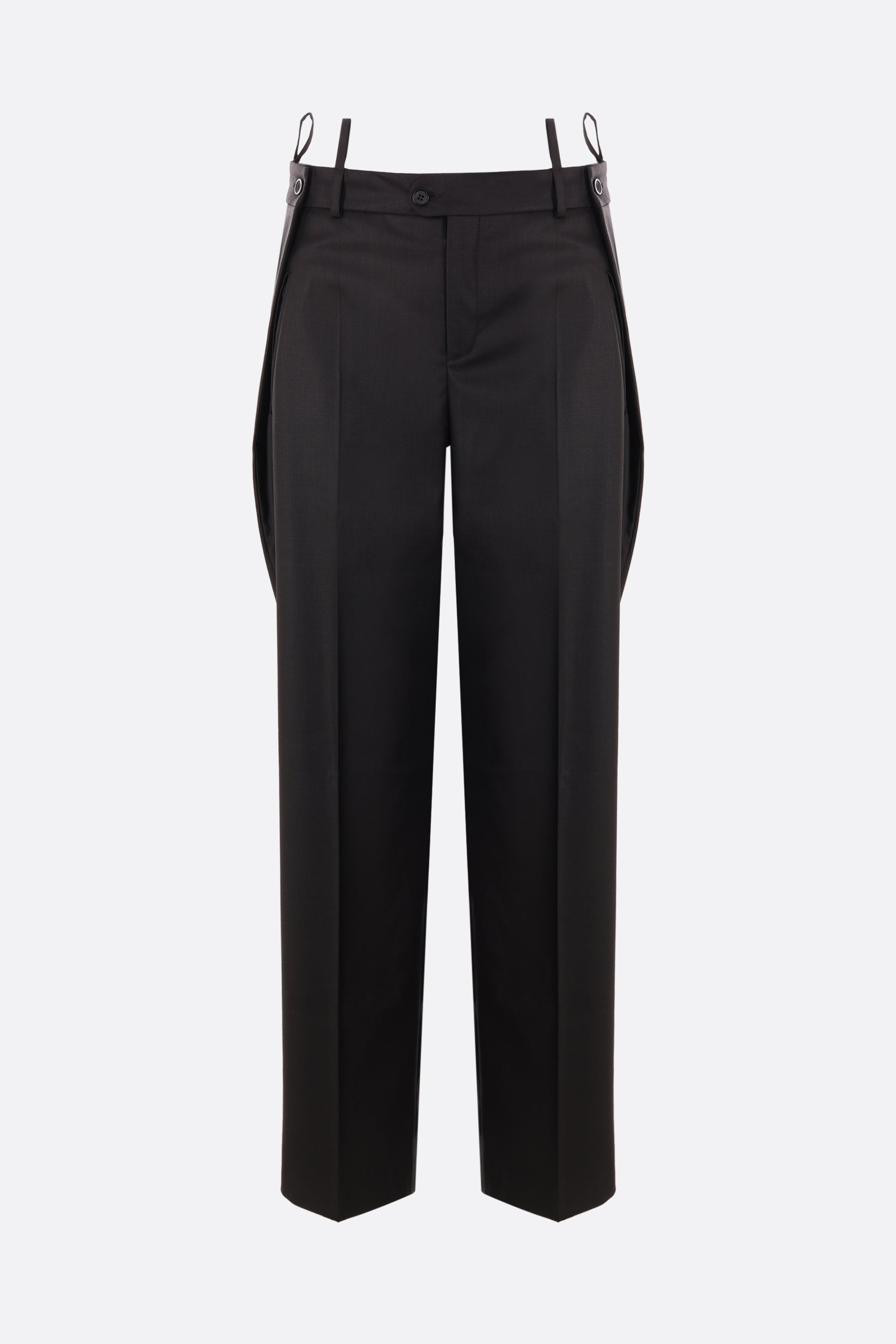 wool trousers with pleats