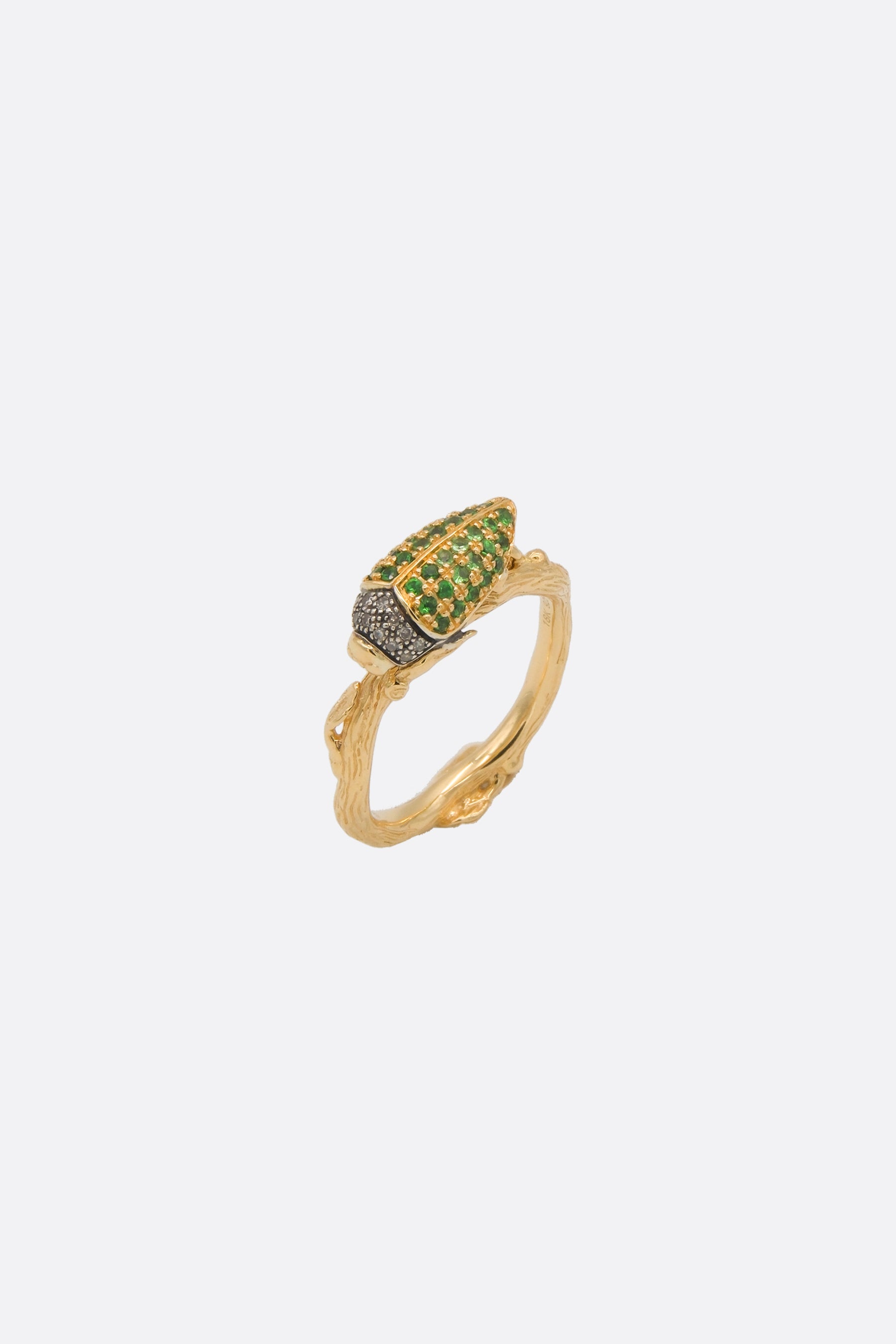 Scarab 18k gold ring