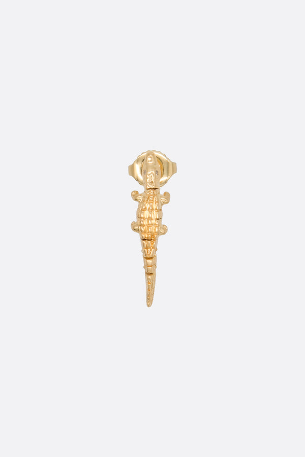 Alligator 18k gold convertible earring