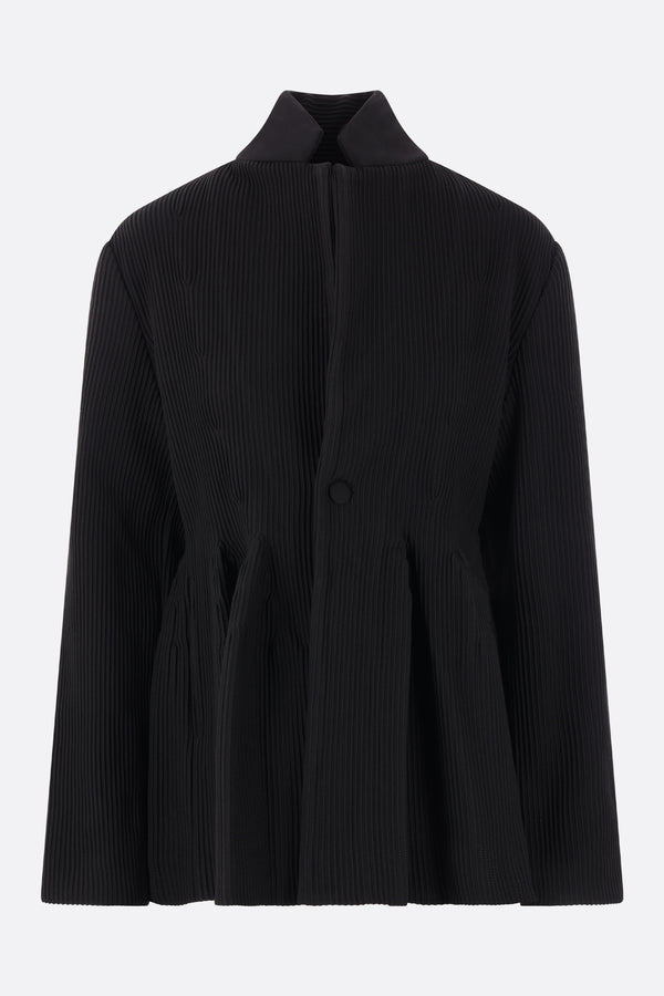 Hypha ribbed knit tailored flare jacket