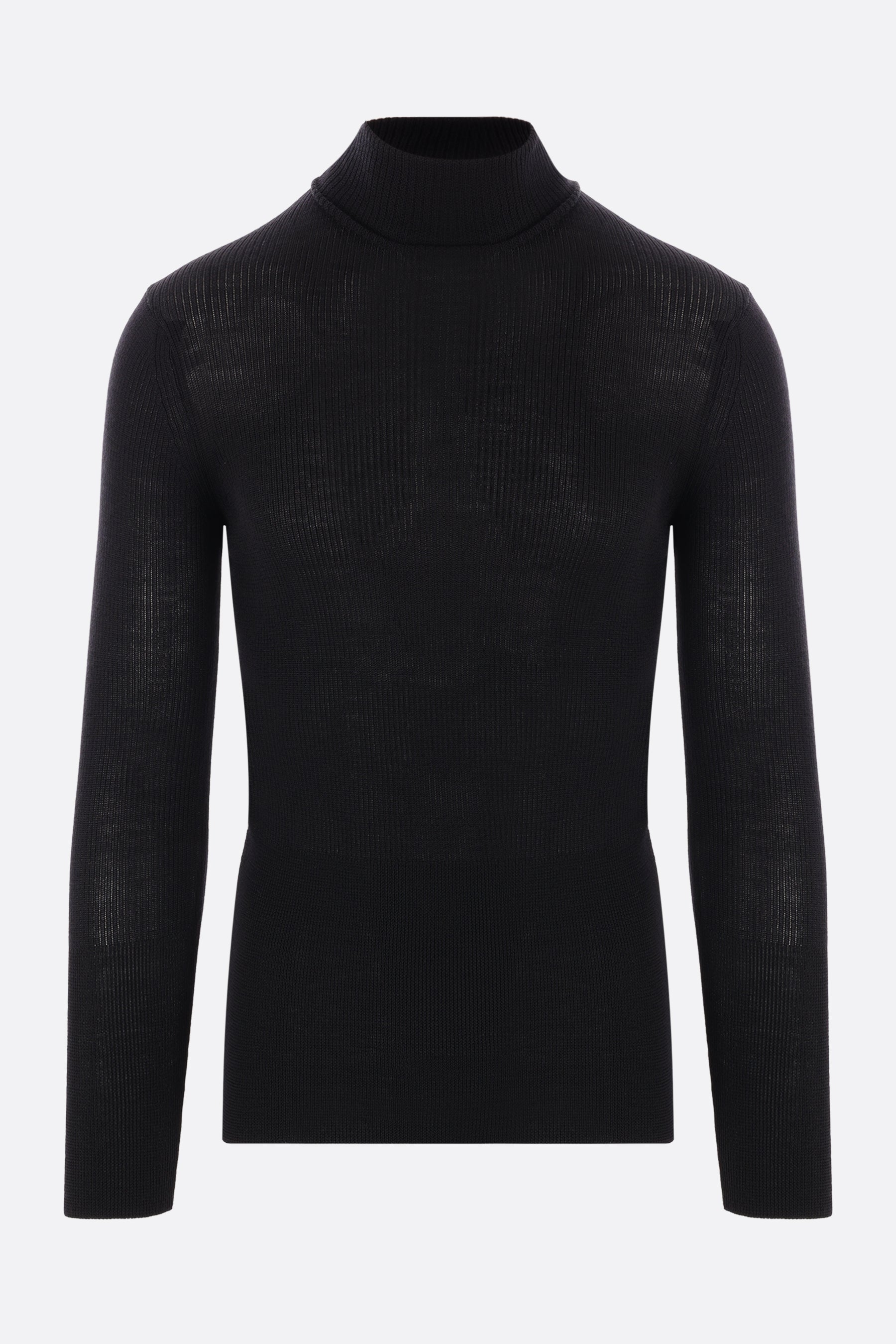 ribbed wool turtleneck