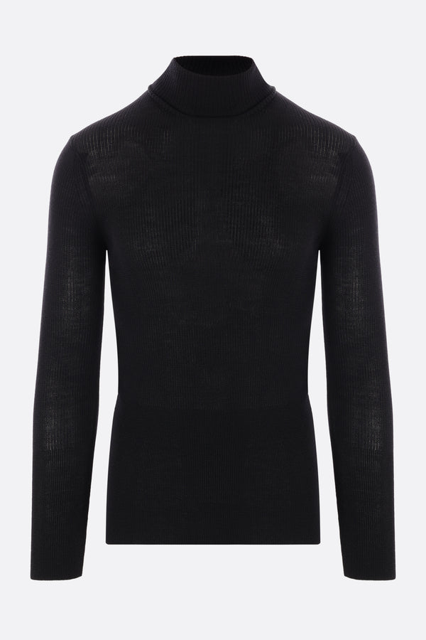 ribbed wool turtleneck