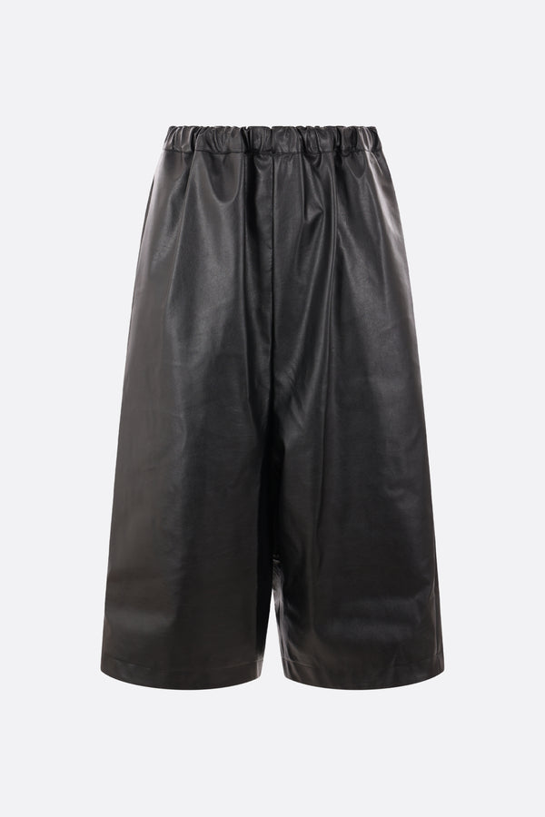 faux leather cropped trousers