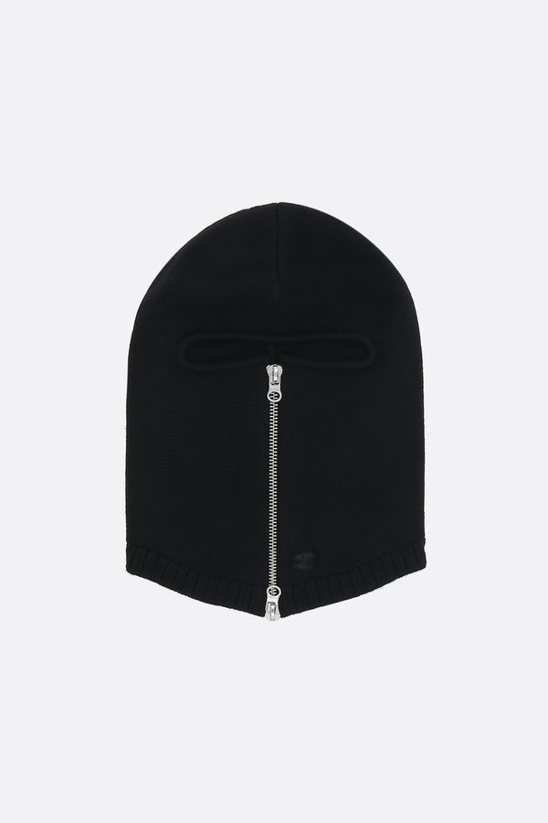 zipped wool balaclava