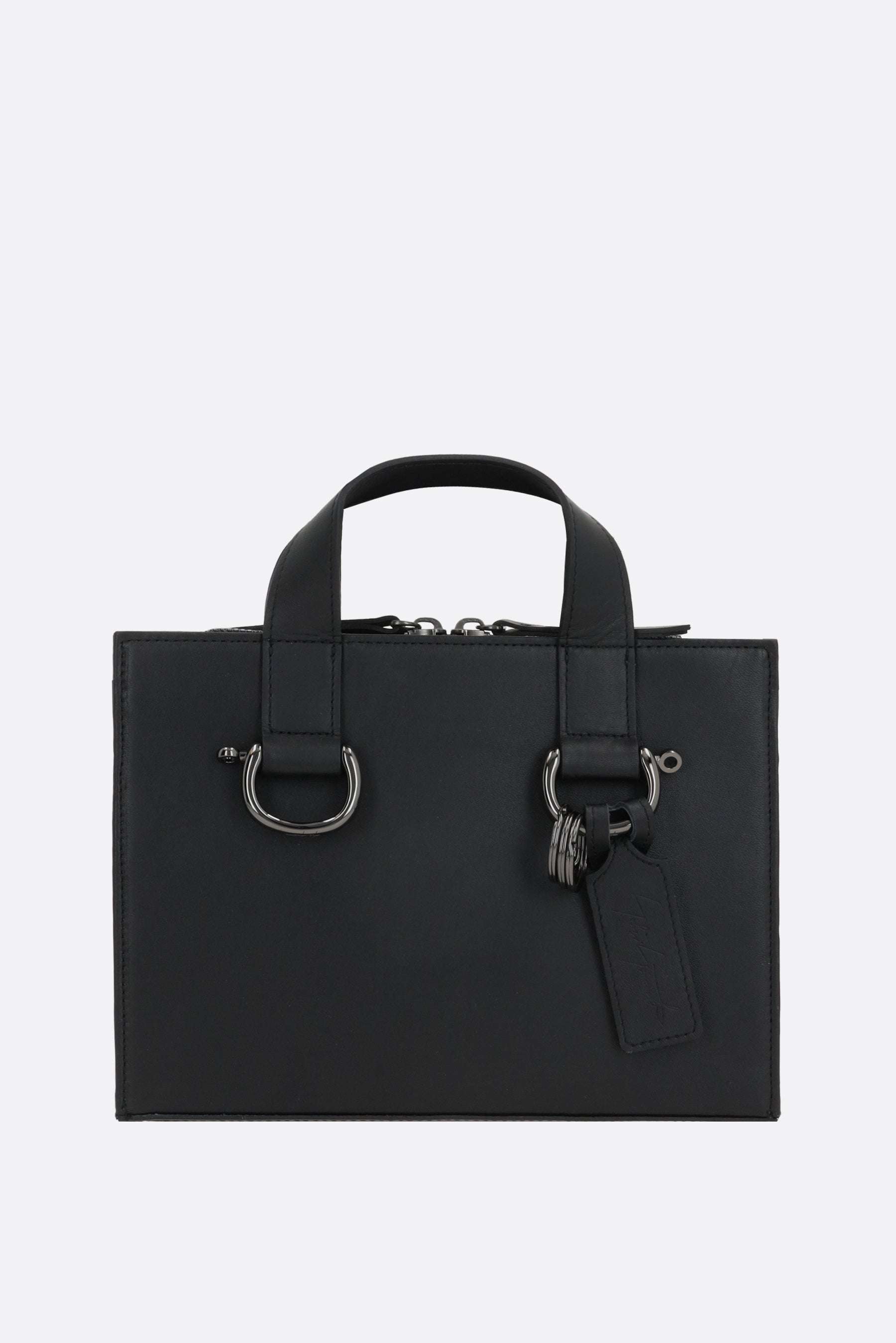 smooth leather mini tote bag