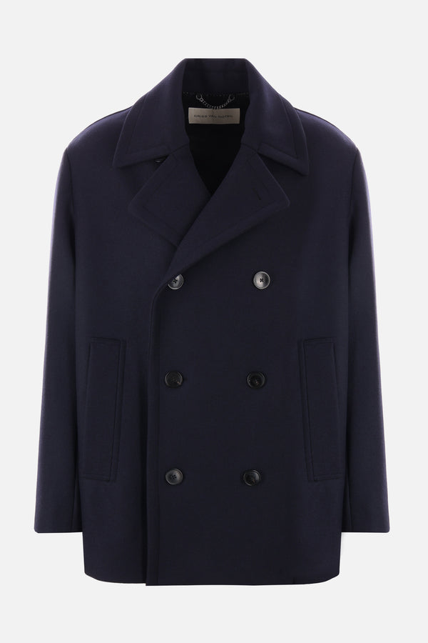 Razel double-breasted wool blend peacoat