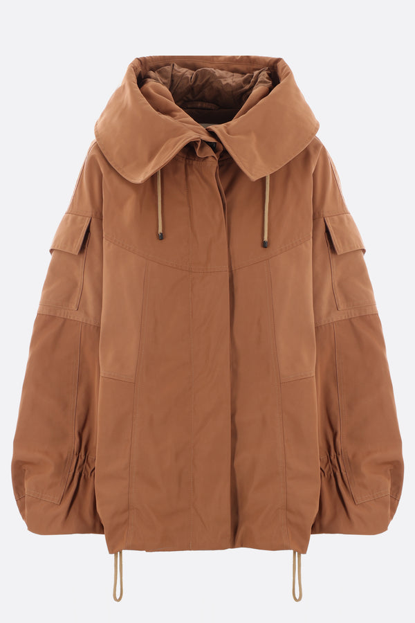 Vanilla nylon padded jacket