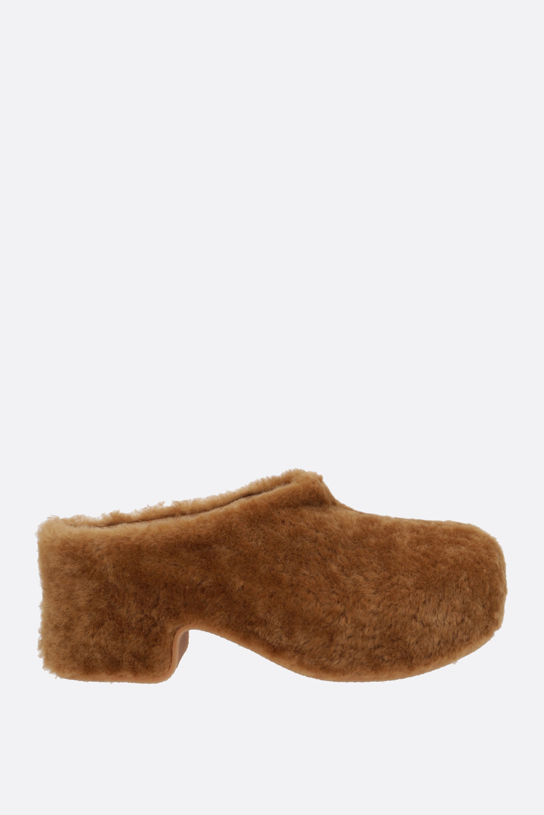 shearling clogs