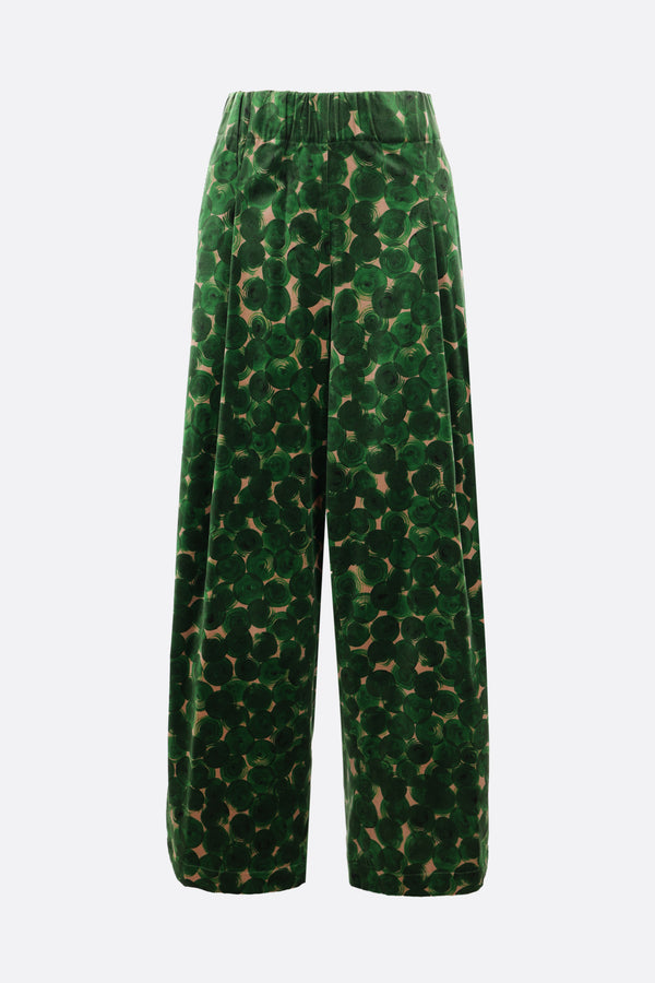 Pila wide-leg velvet trousers