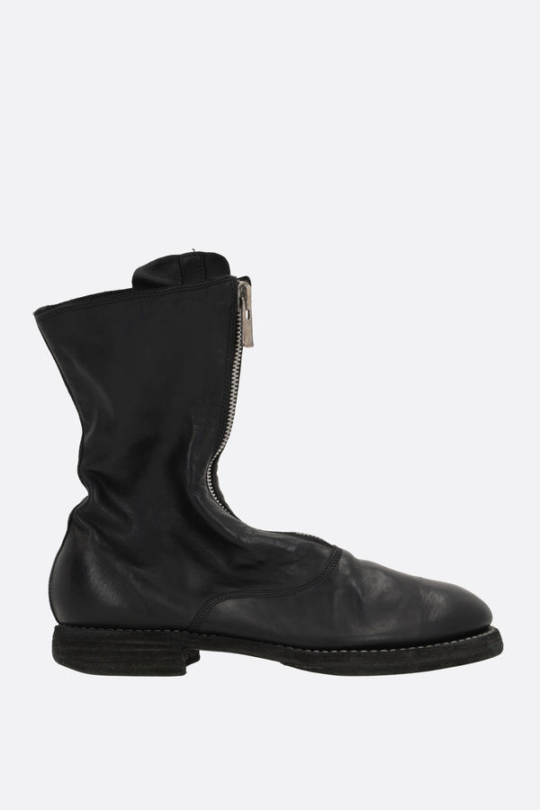 soft grainy leather ankle boots