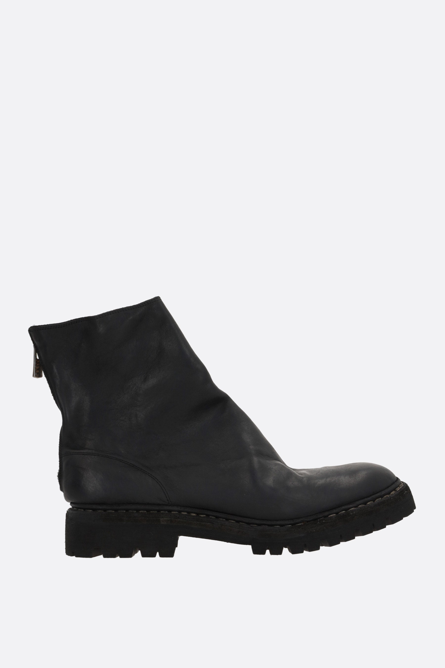 soft grainy leather ankle boots