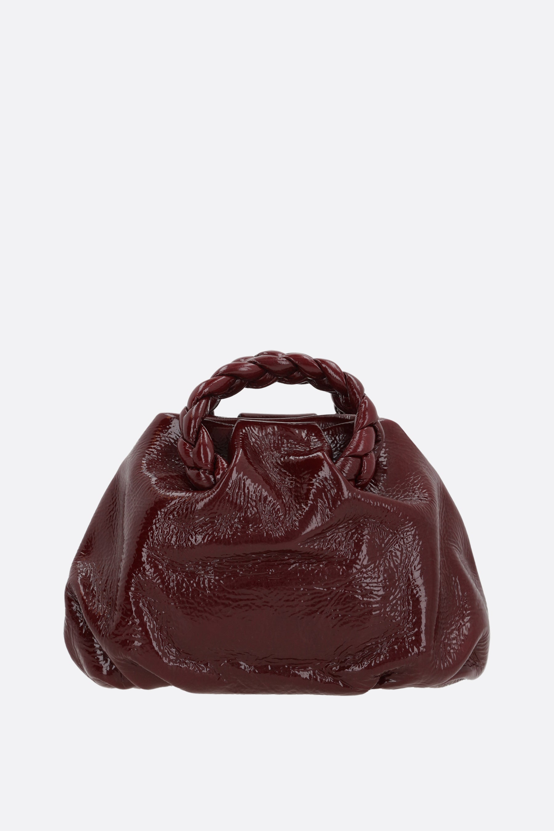 Bombon crossbody bag in crinkled glossy leather