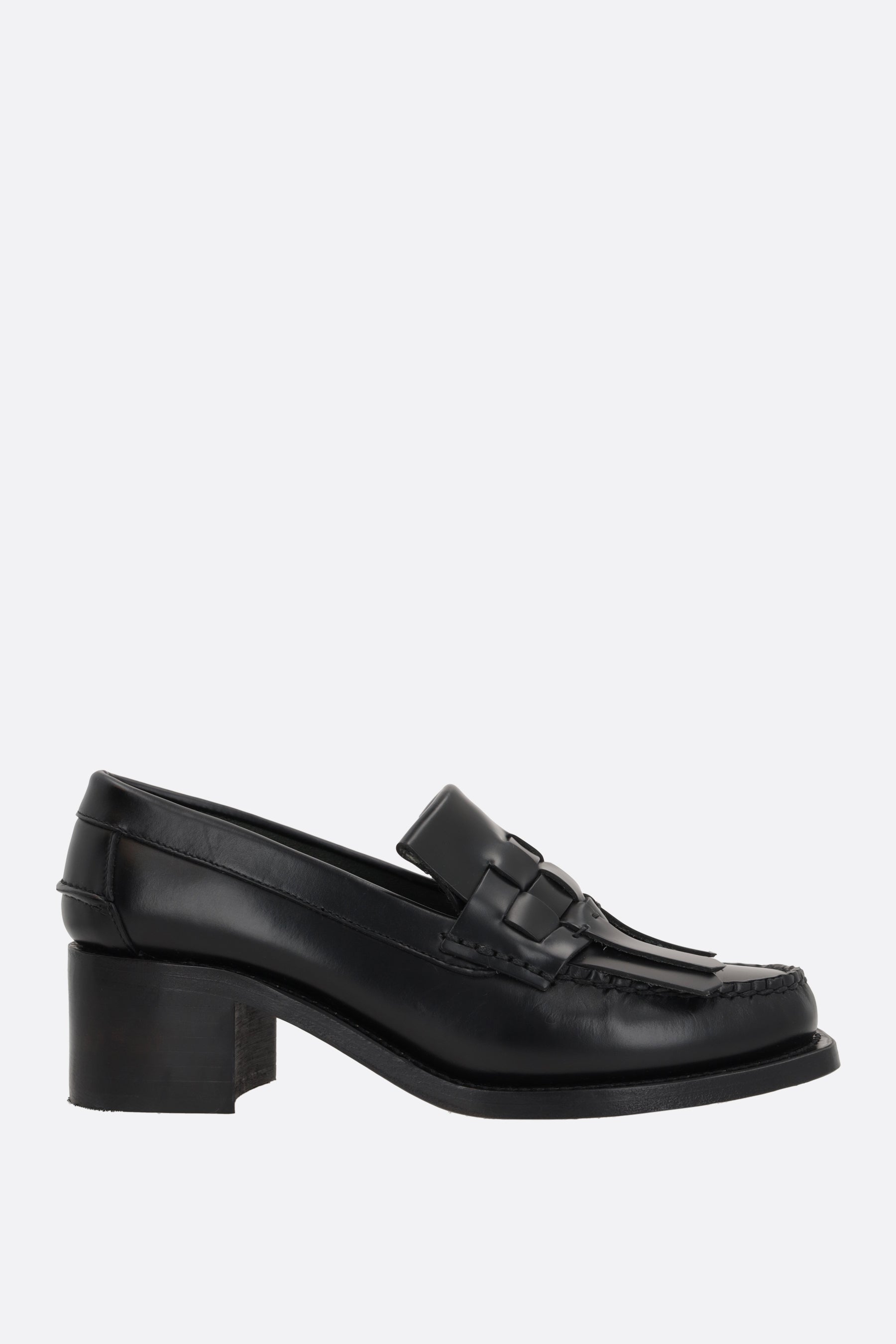 Marti heeled loafers in shiny leather