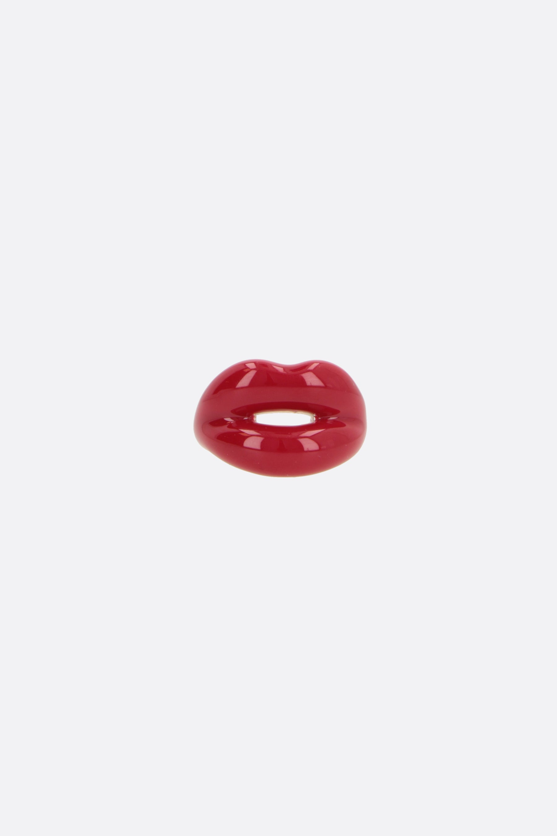 anello Hotlips in argento smaltato