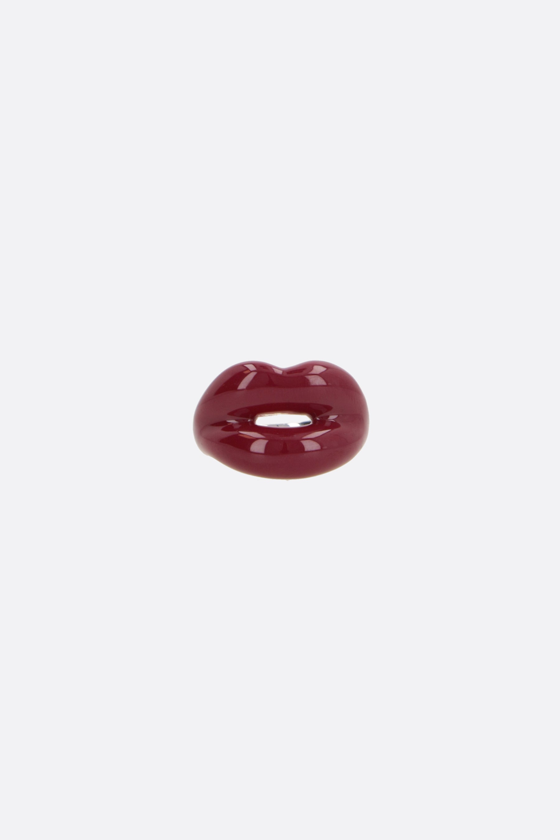 anello Hotlips in argento smaltato