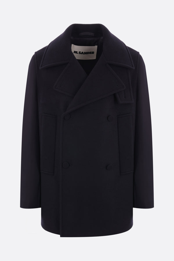 double-breasted wool peacoat