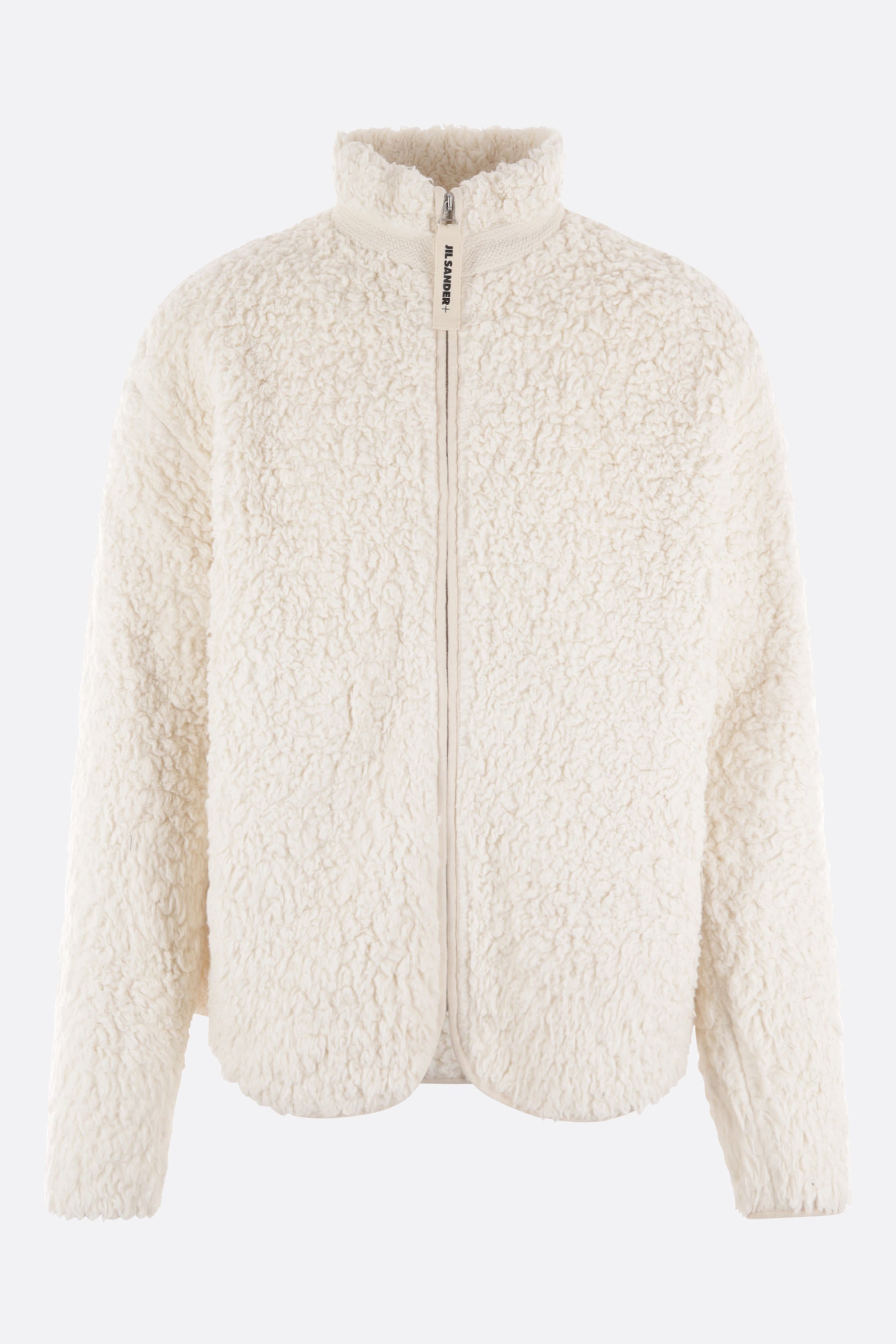 felpa full-zip in eco shearling