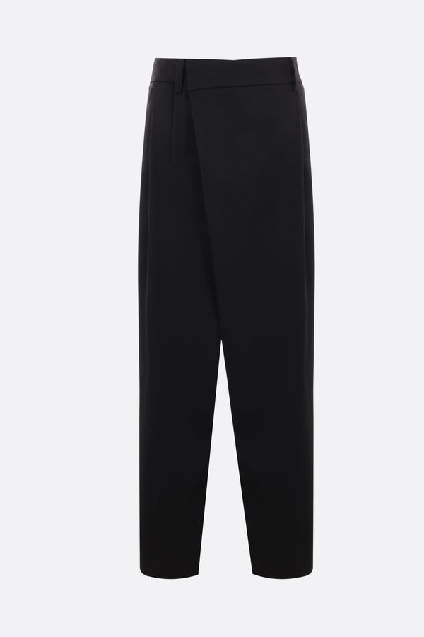 loose-fit wool trousers