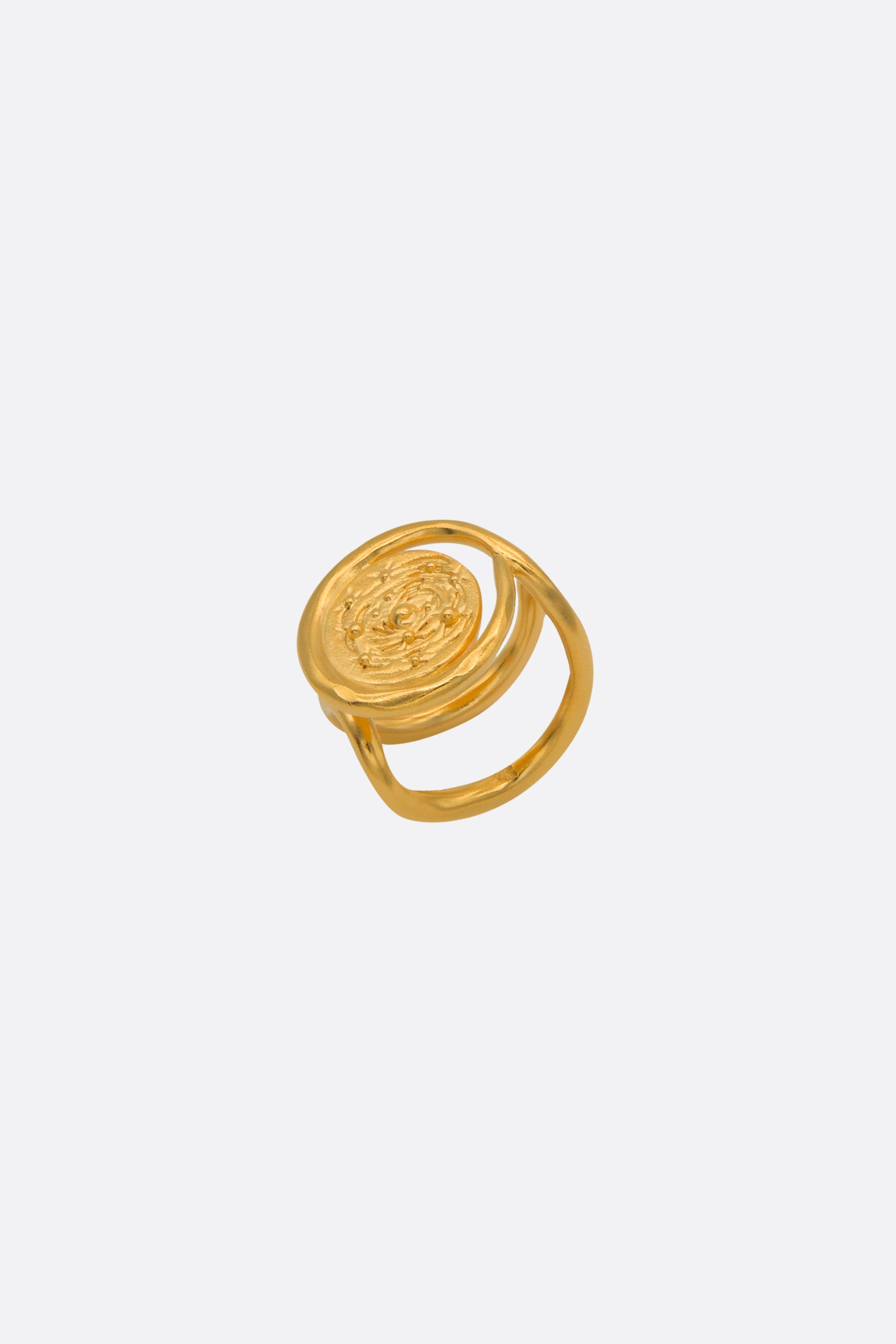 Galaxie 18k gold vermeil signet ring