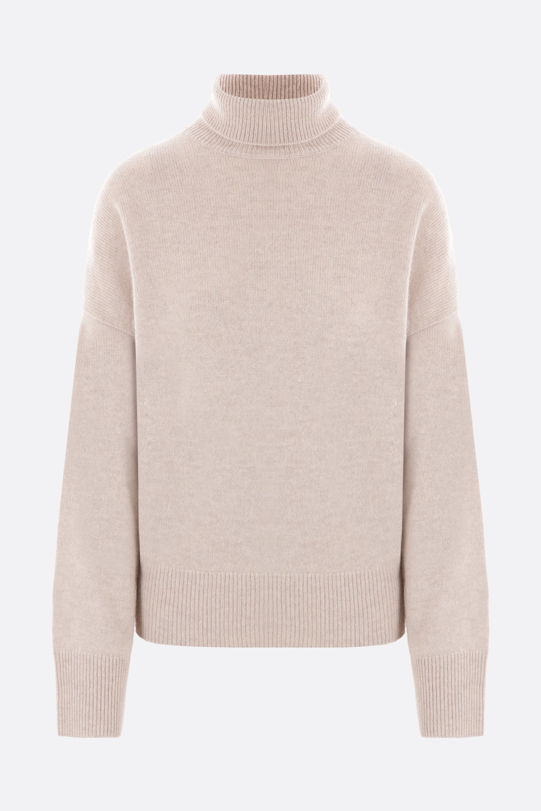 Suede cashmere turtleneck