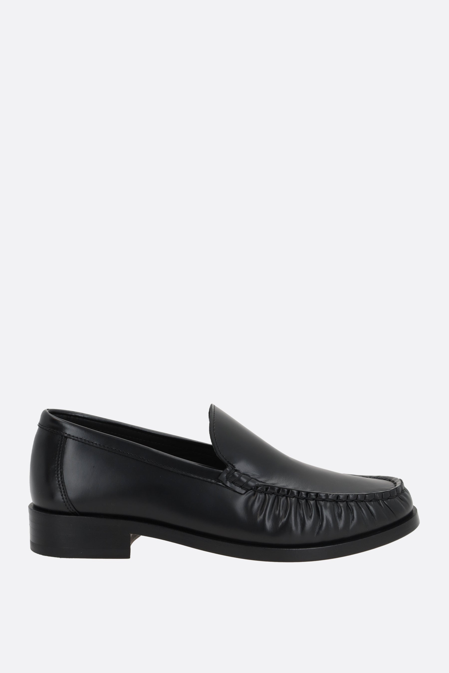 Box leather loafers