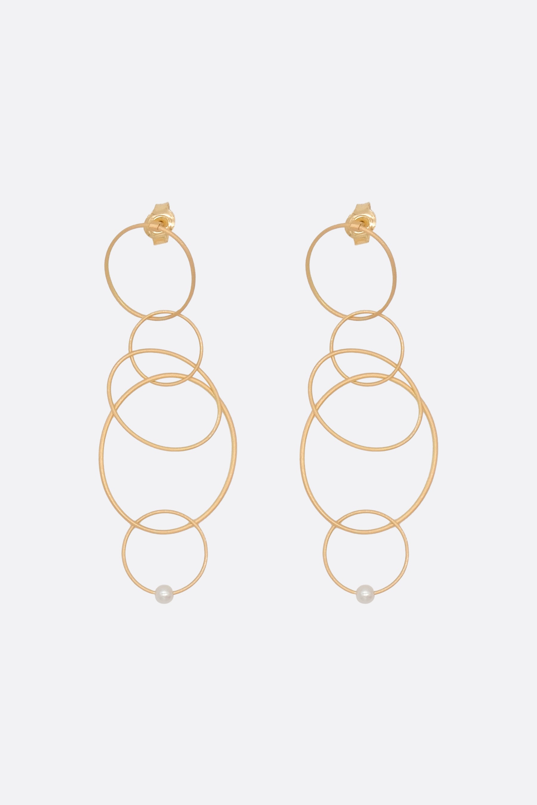 hanging oval earrings