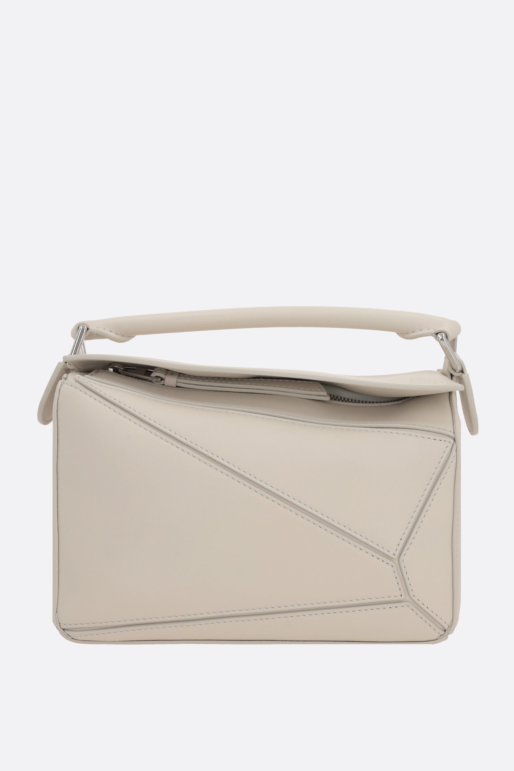 Puzzle small handbag in Satin leather