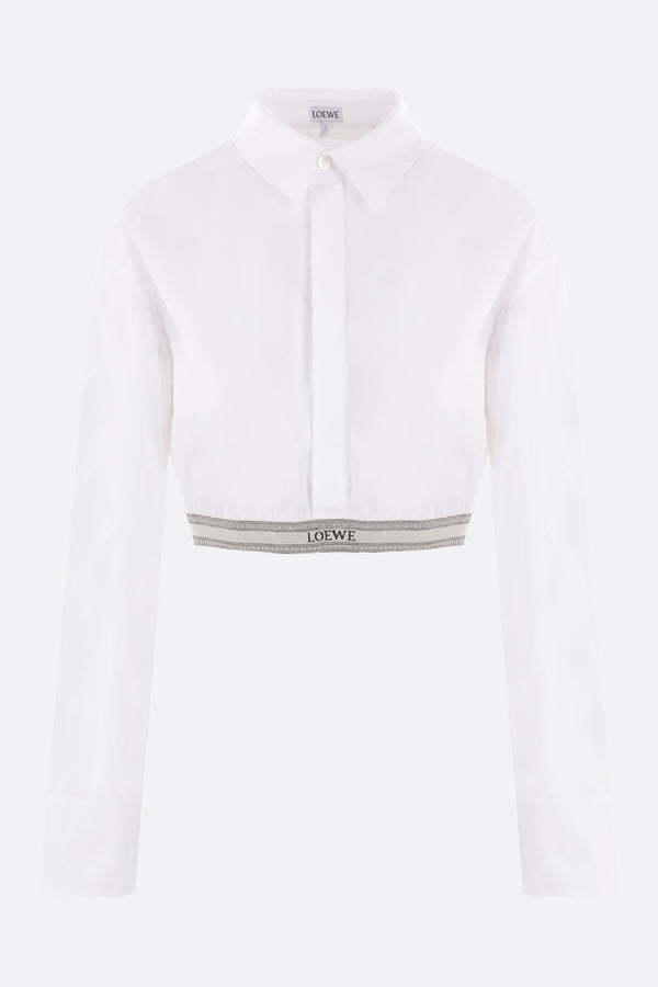 poplin cropped shirt