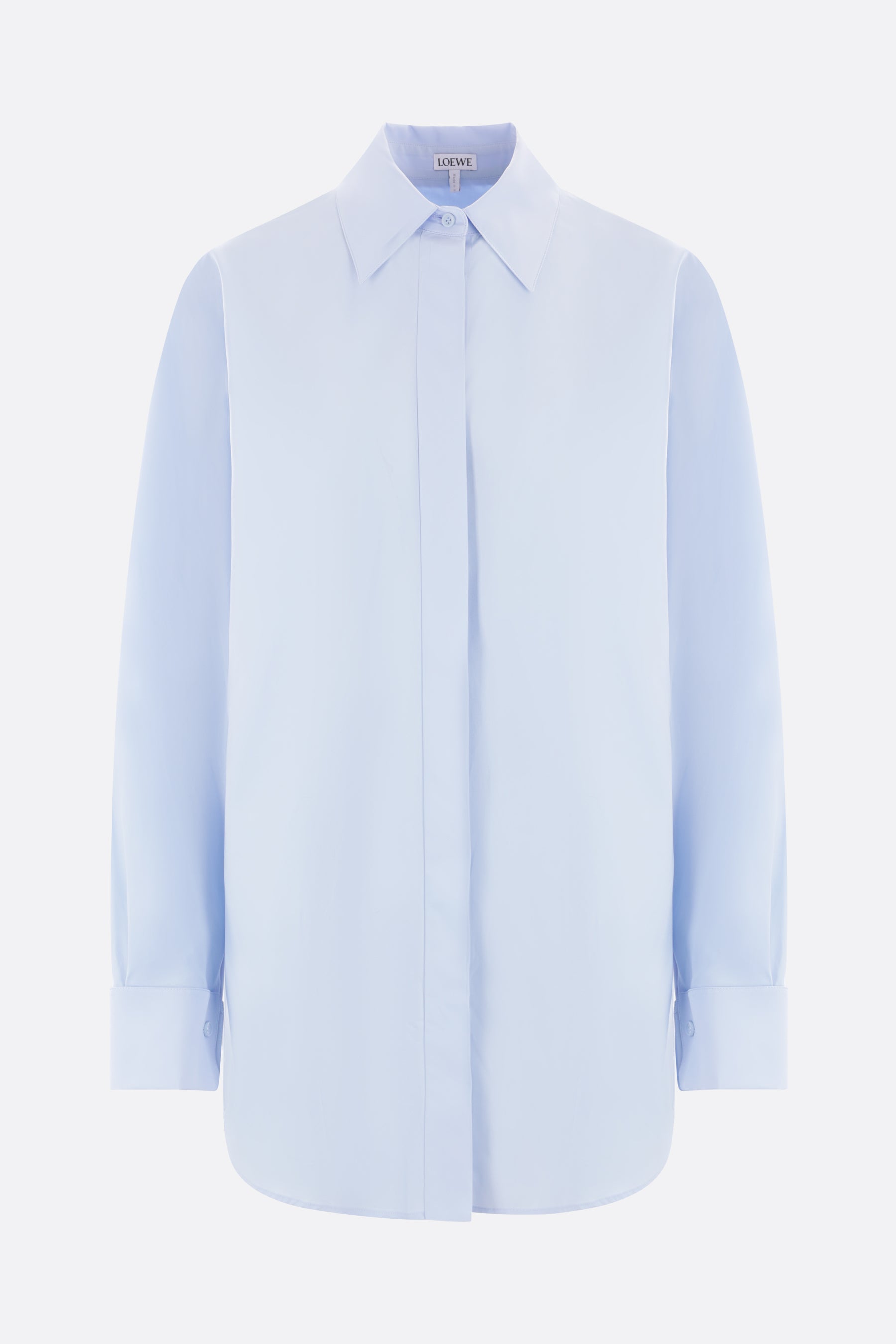 poplin draped shirt