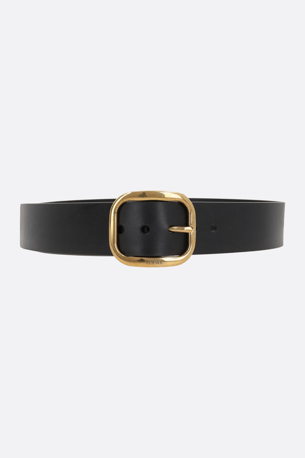 Rounded Soft smooth leather belt