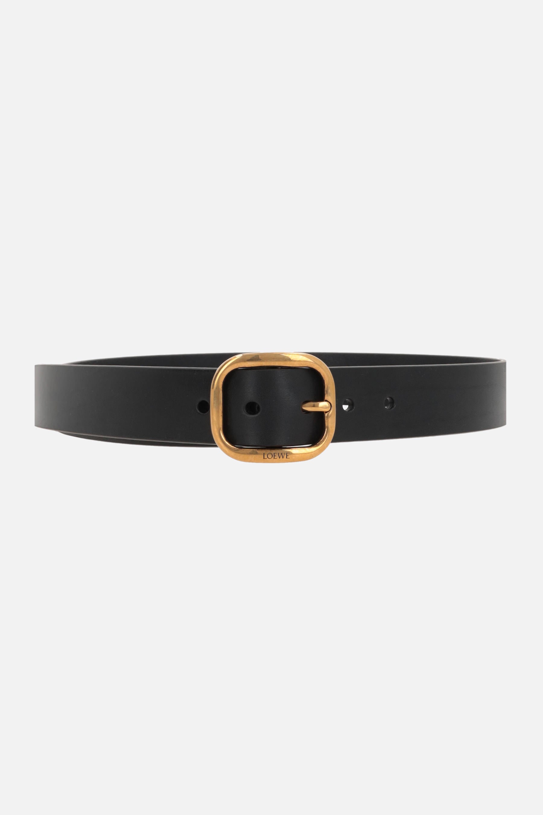 Rounded Soft smooth leather belt