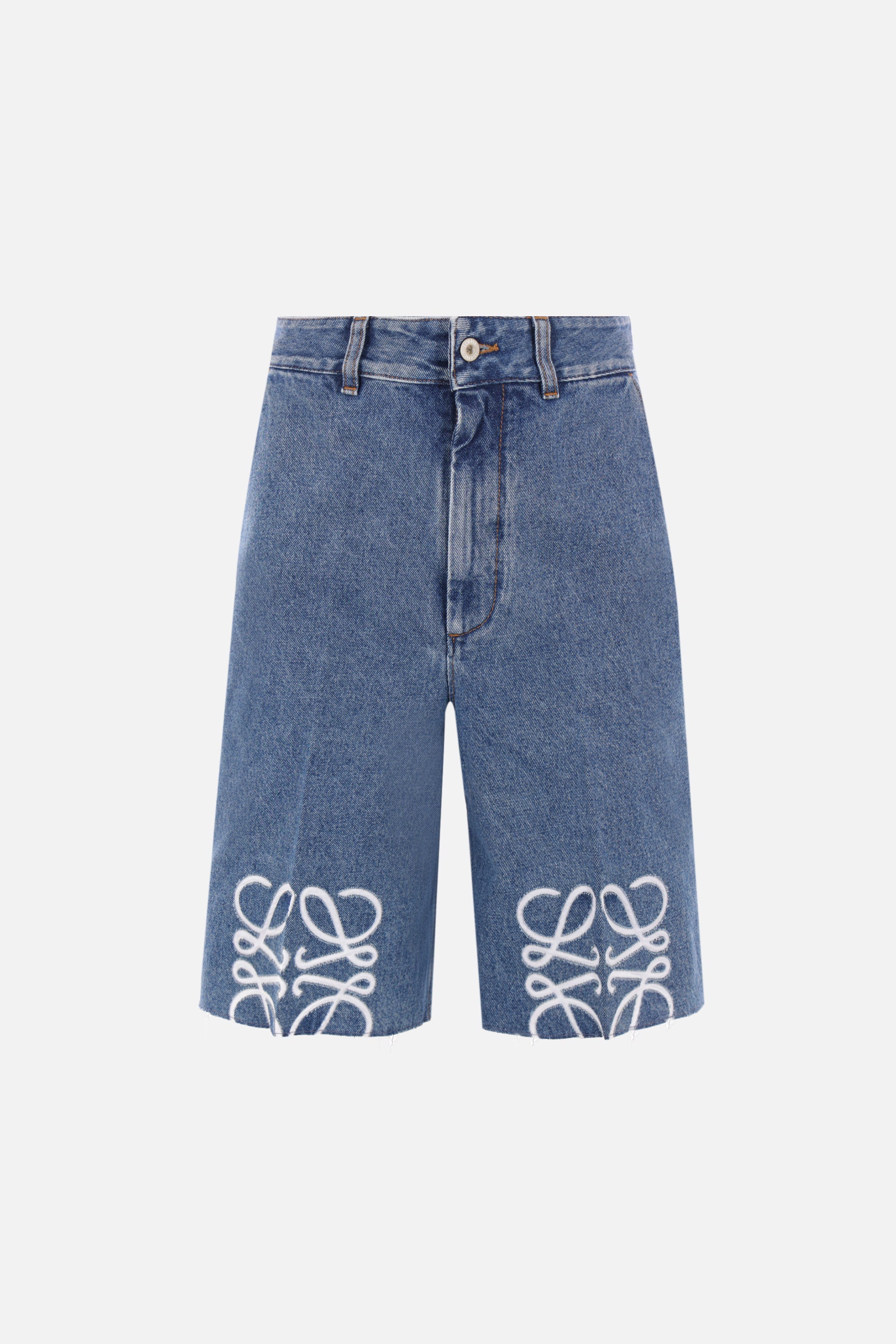 Anagram denim shorts