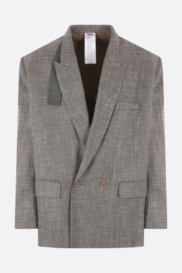 Melton double-breasted viscose jacket