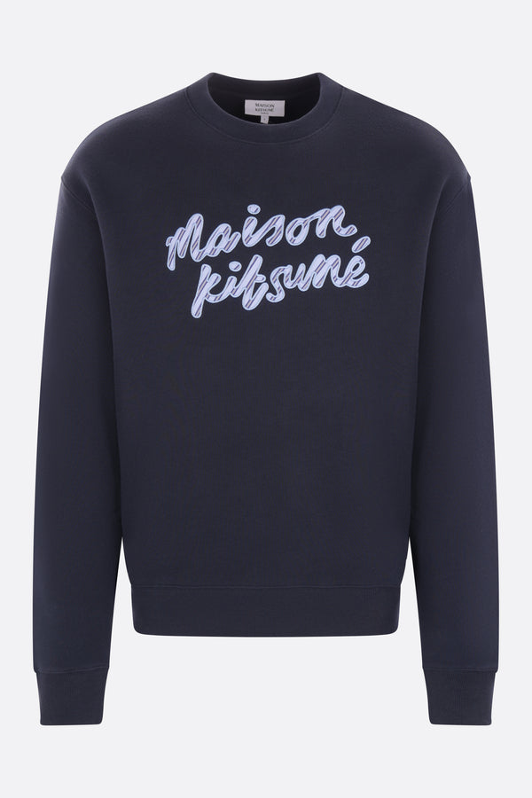 Maison Kitsuné Handwriting Striped jersey sweatshirt