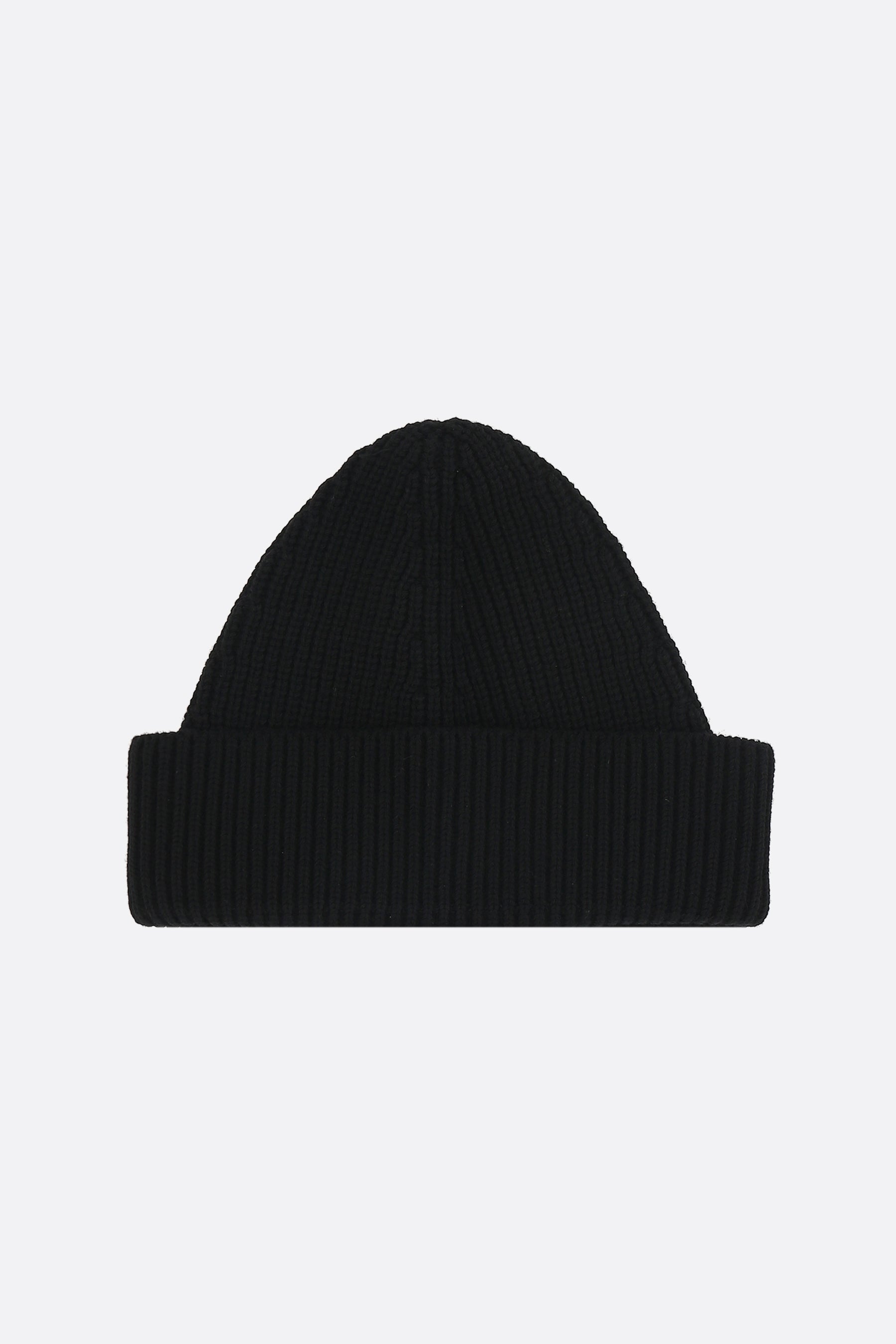 ribbed cotton and wool beanie