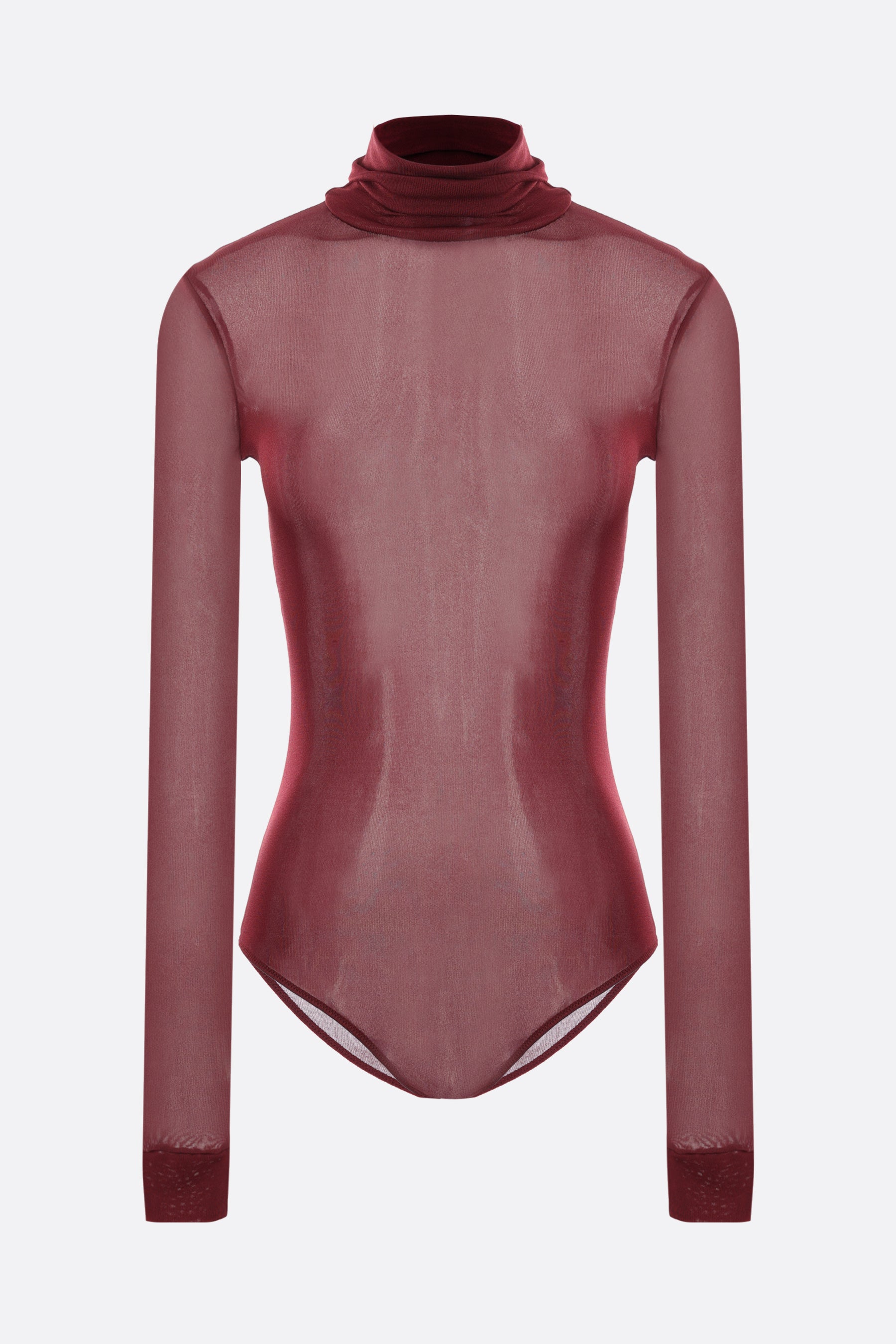 stretch jersey high-neck bodysuit