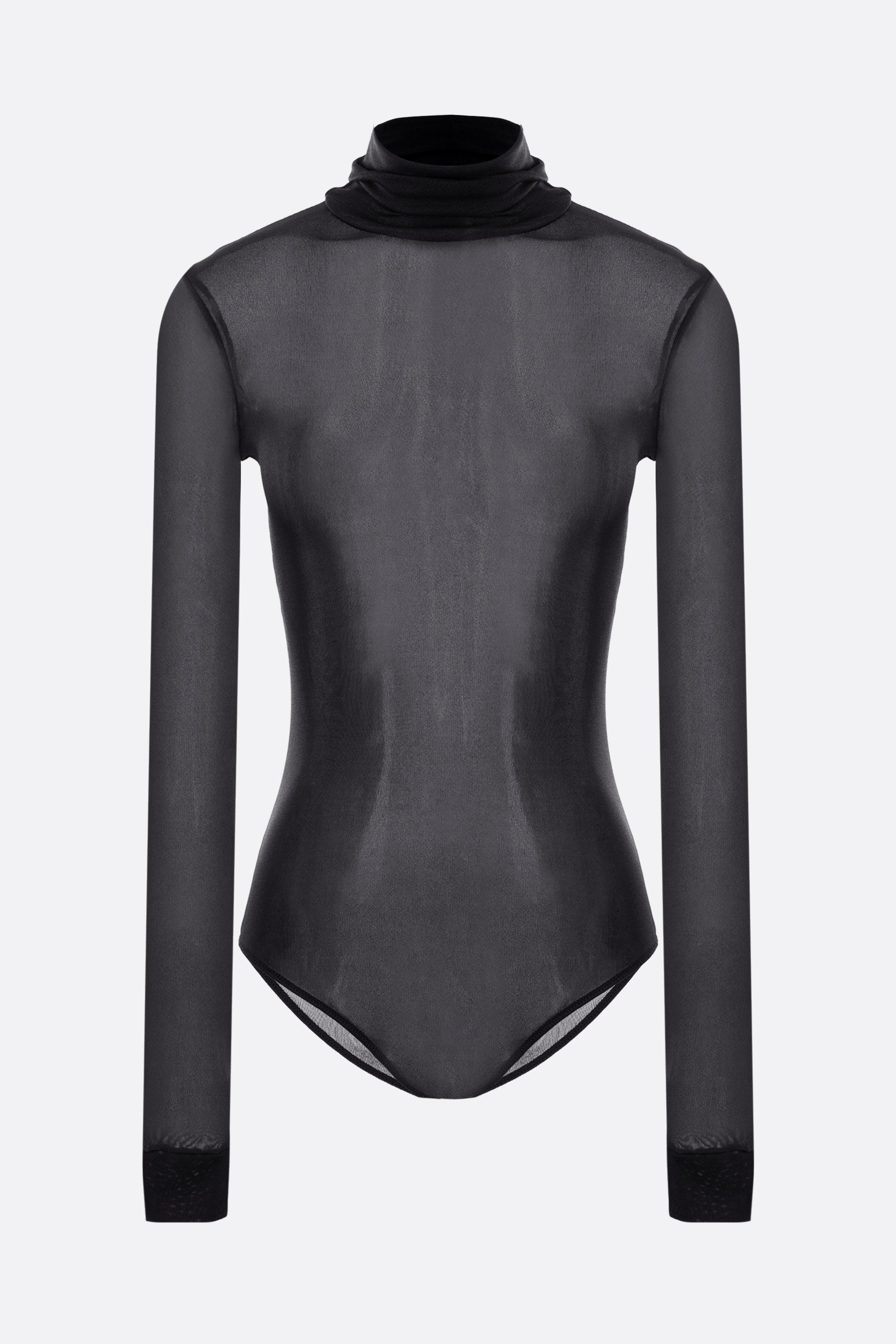 stretch jersey high-neck bodysuit