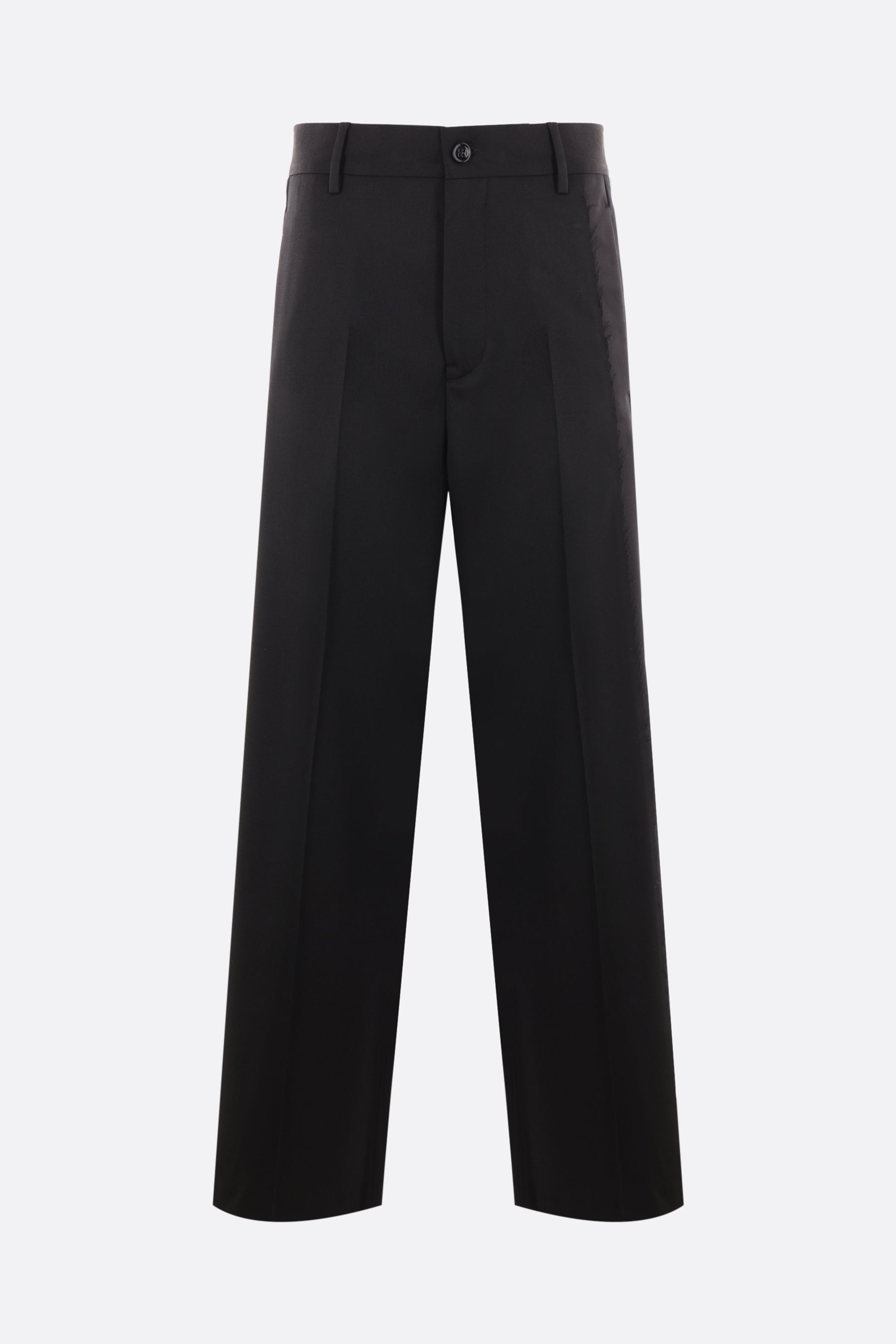 wool blend trousers with satin band