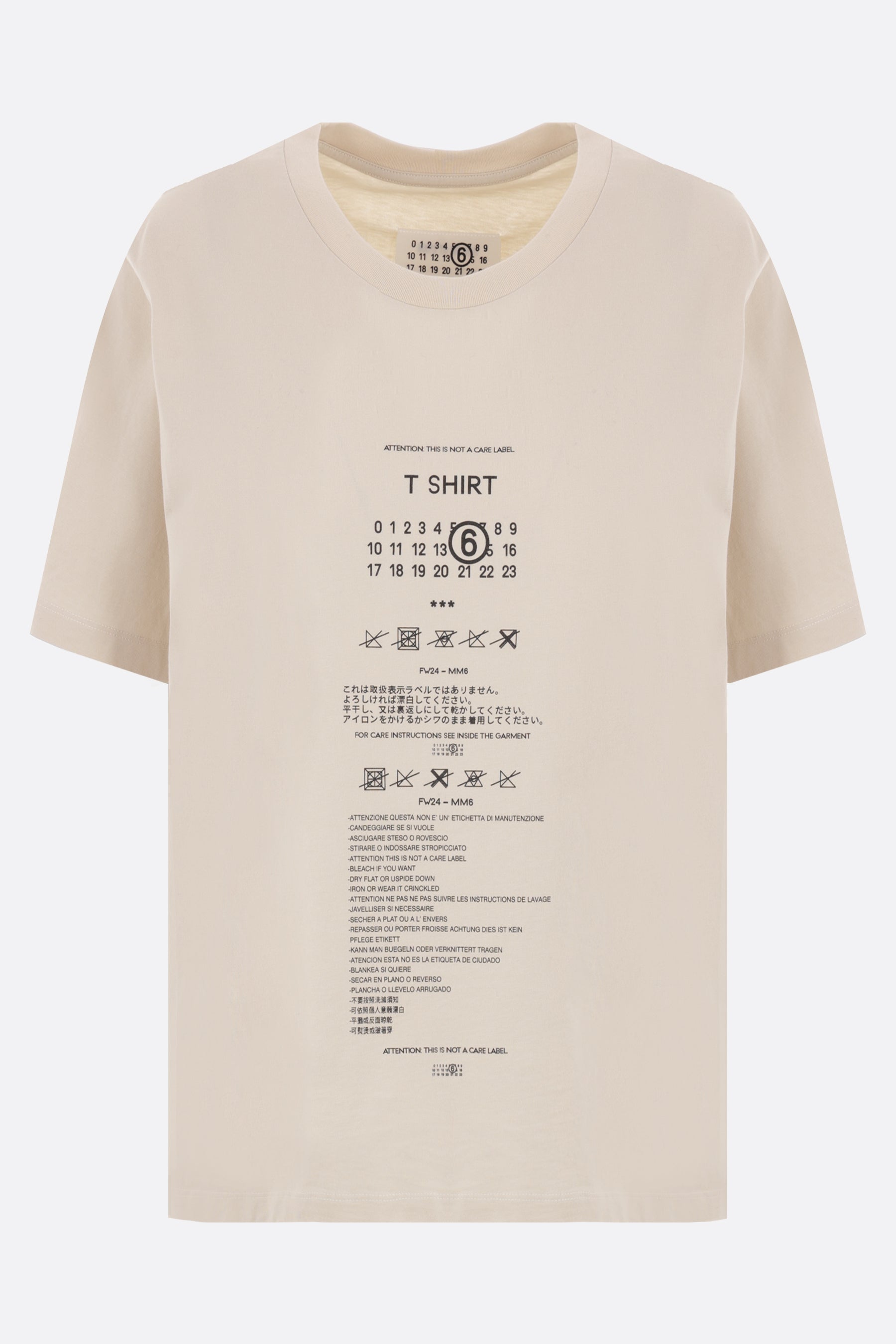 Care Label print cotton t-shirt