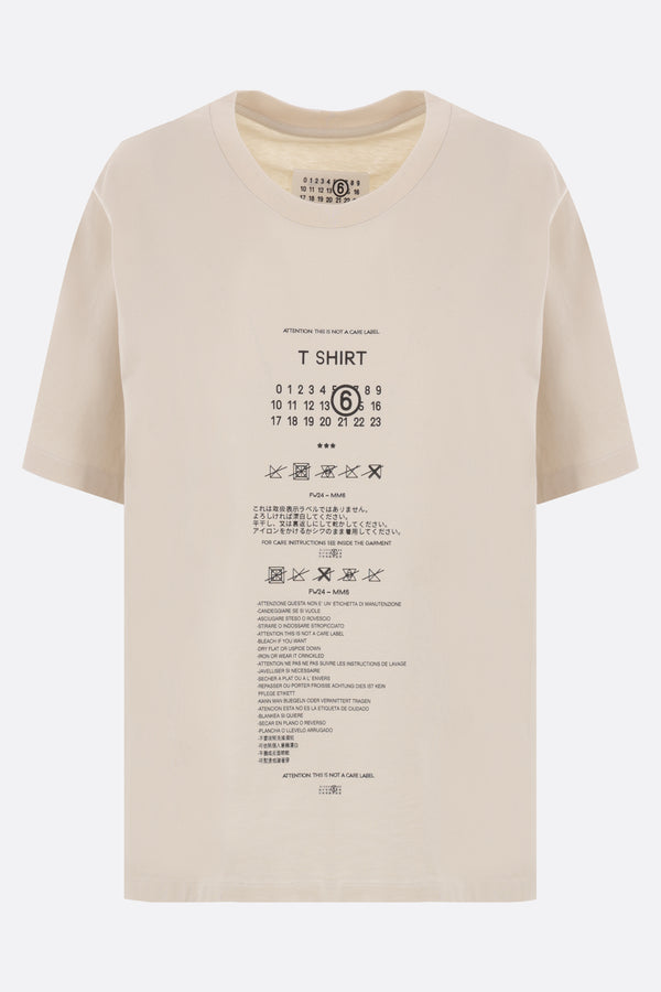 Care Label print cotton t-shirt